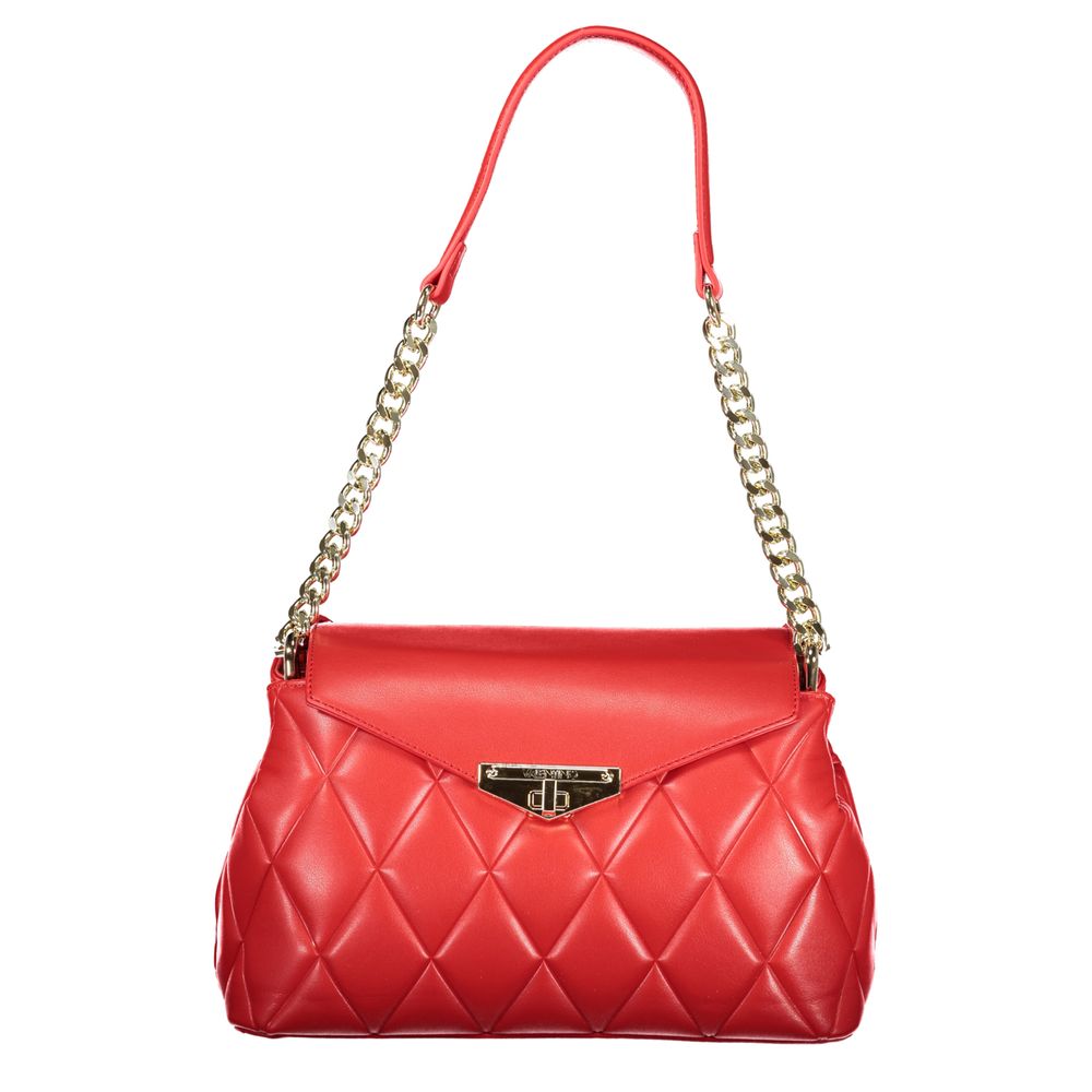 Bolso de hombro para mujer de poliuretano rojo