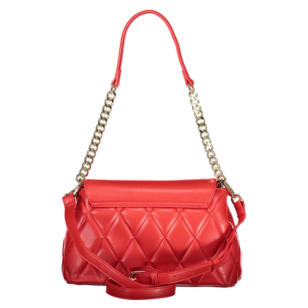 Bolso de hombro para mujer de poliuretano rojo