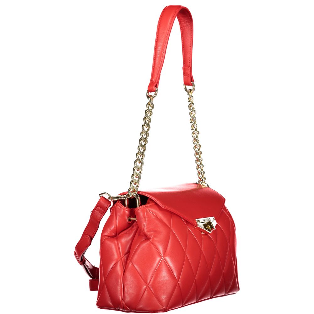 Bolso de hombro para mujer de poliuretano rojo