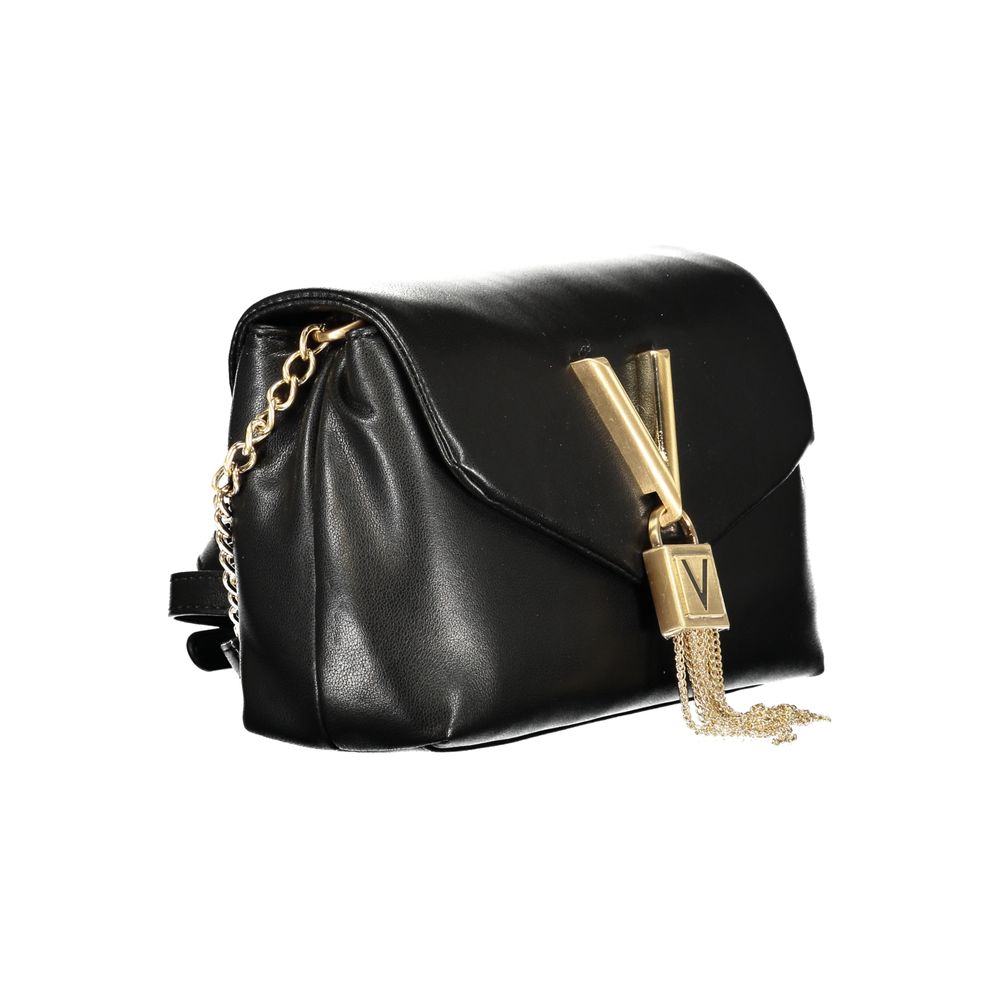 Bolso de hombro para mujer de poliuretano negro