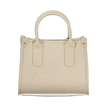 Bolso de mano de mujer de poliuretano beige