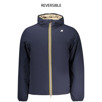 Chaqueta reversible de nailon azul para hombre