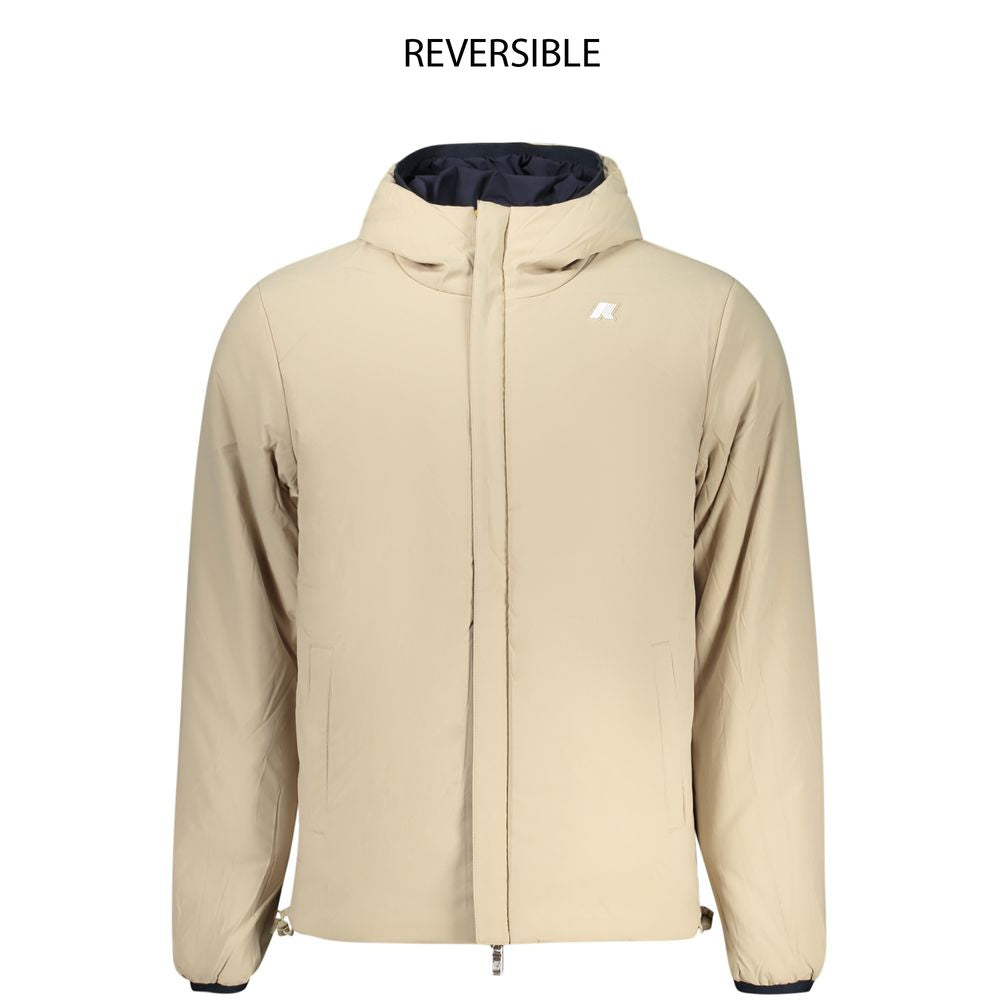 Chaqueta reversible de nailon azul para hombre