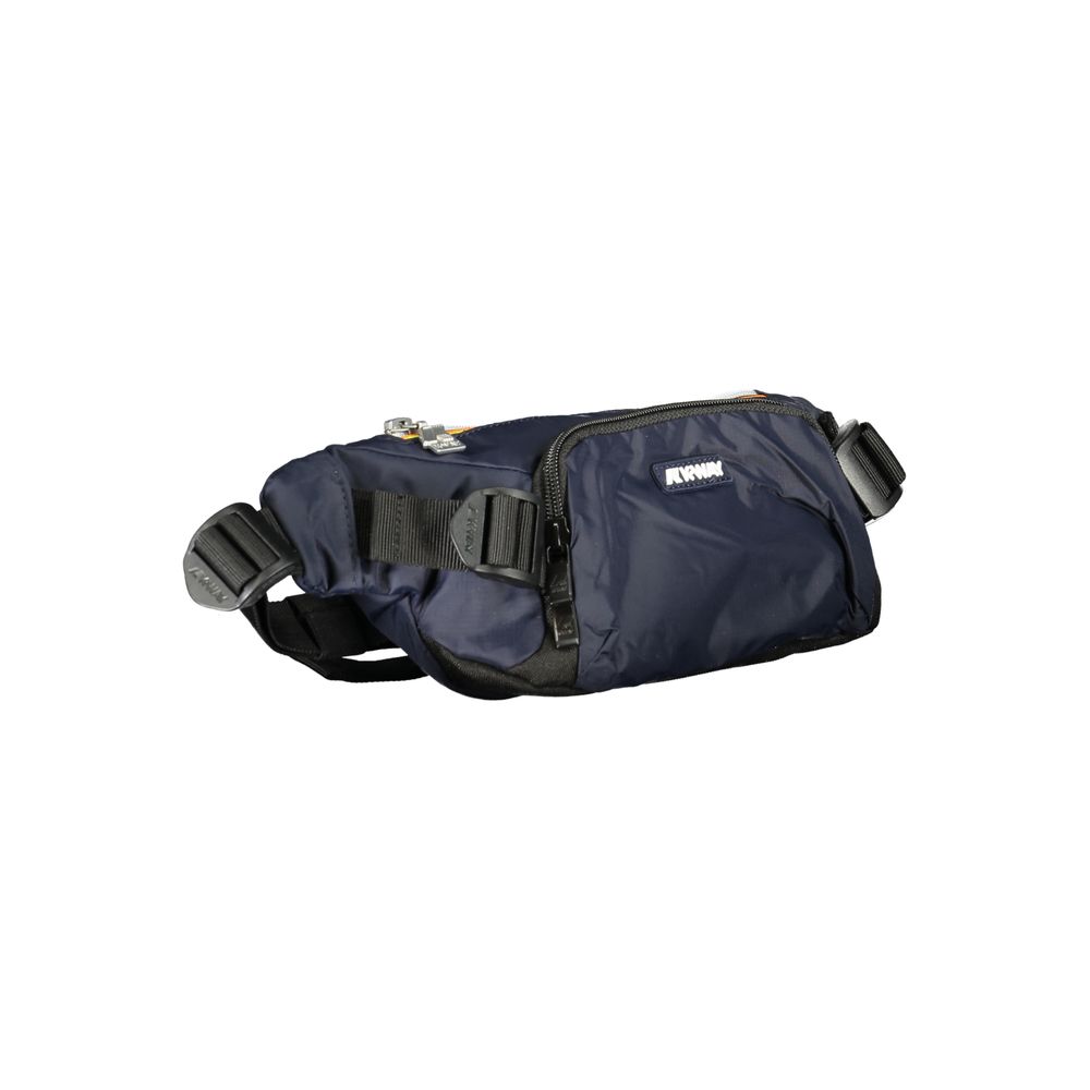 Blue Polyester Men Belt Bag