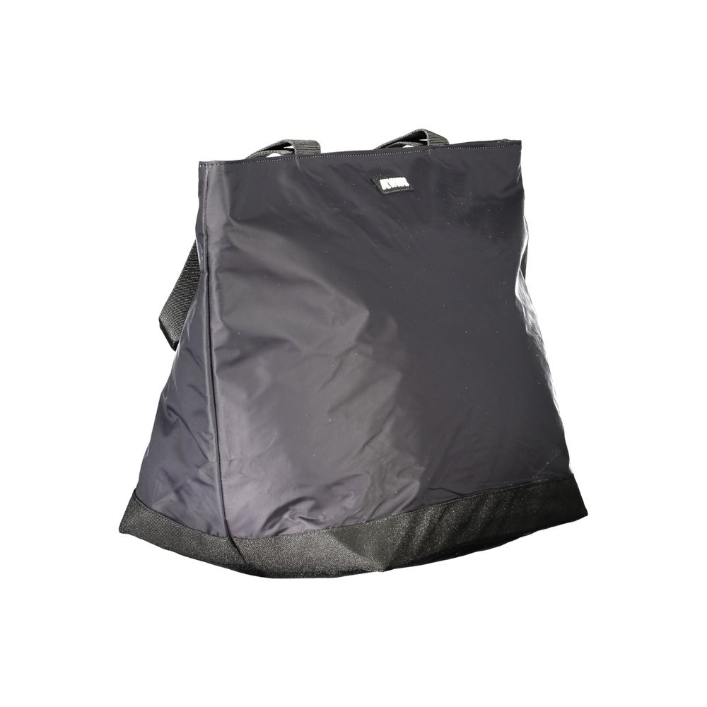 Bolso de hombro de poliéster negro para mujer