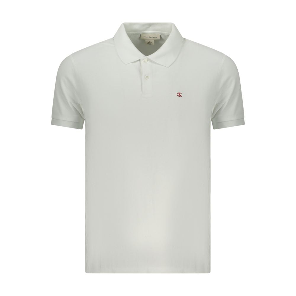 Polo de algodón blanco para hombre