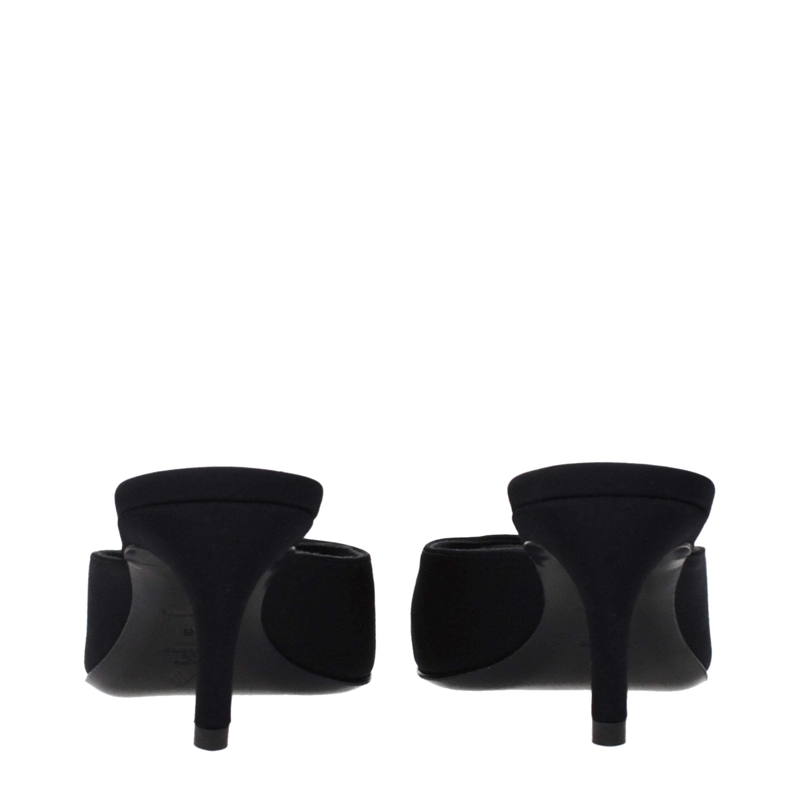 Sandalias planas de tela negra