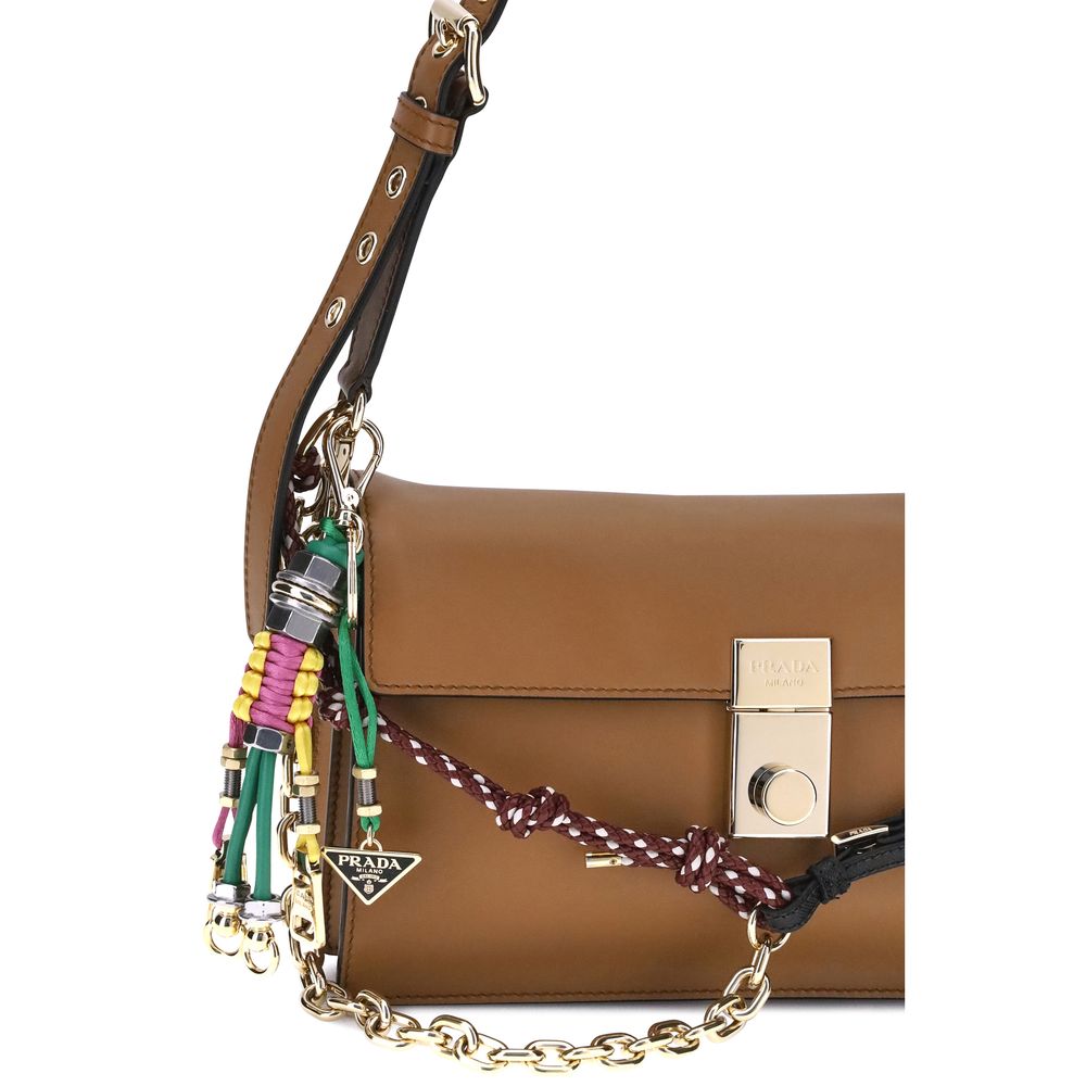 Bolso de hombro Bos Taurus de piel de becerro marrón