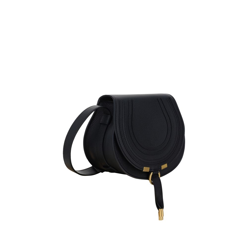 Bolso de hombro Bos Taurus de piel de becerro negra