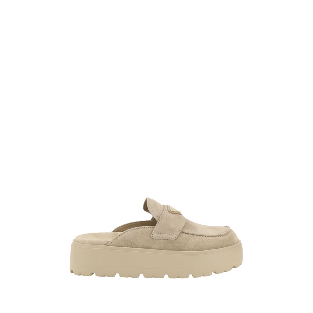 Mocasines de plataforma de goma beige