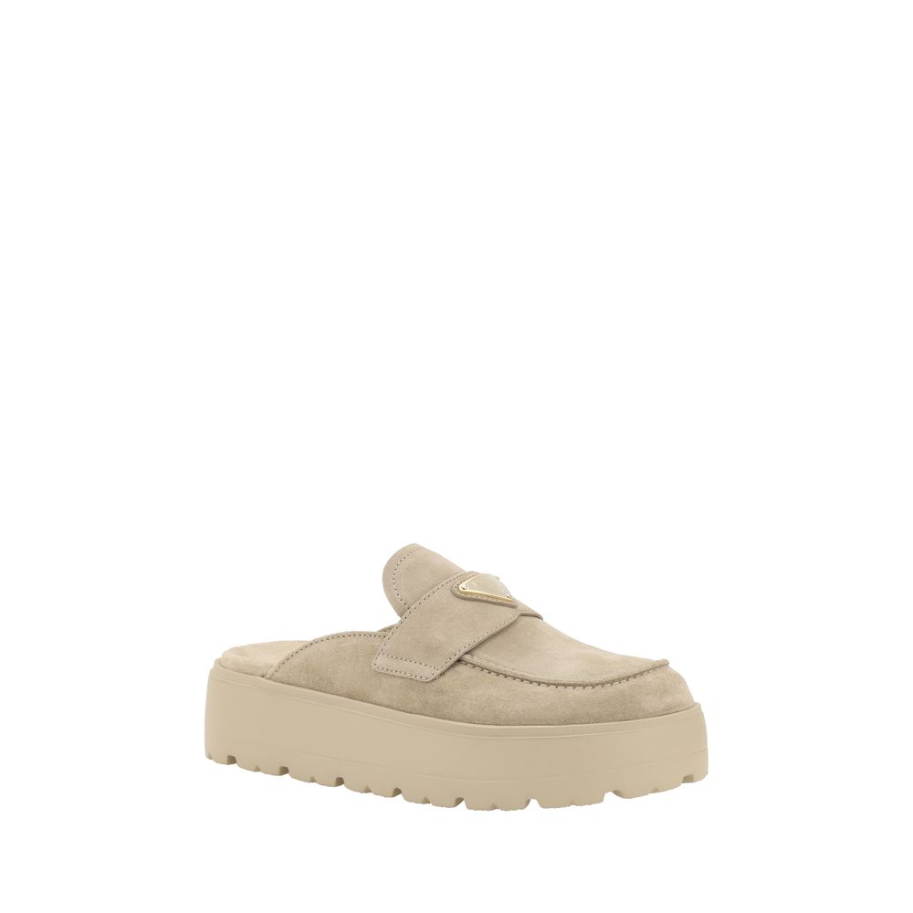 Mocasines de plataforma de goma beige