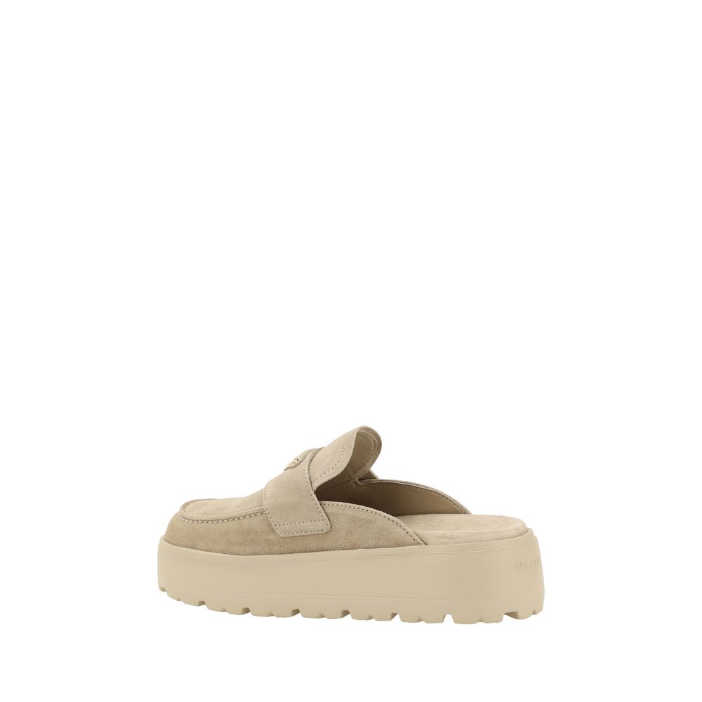 Mocasines de plataforma de goma beige