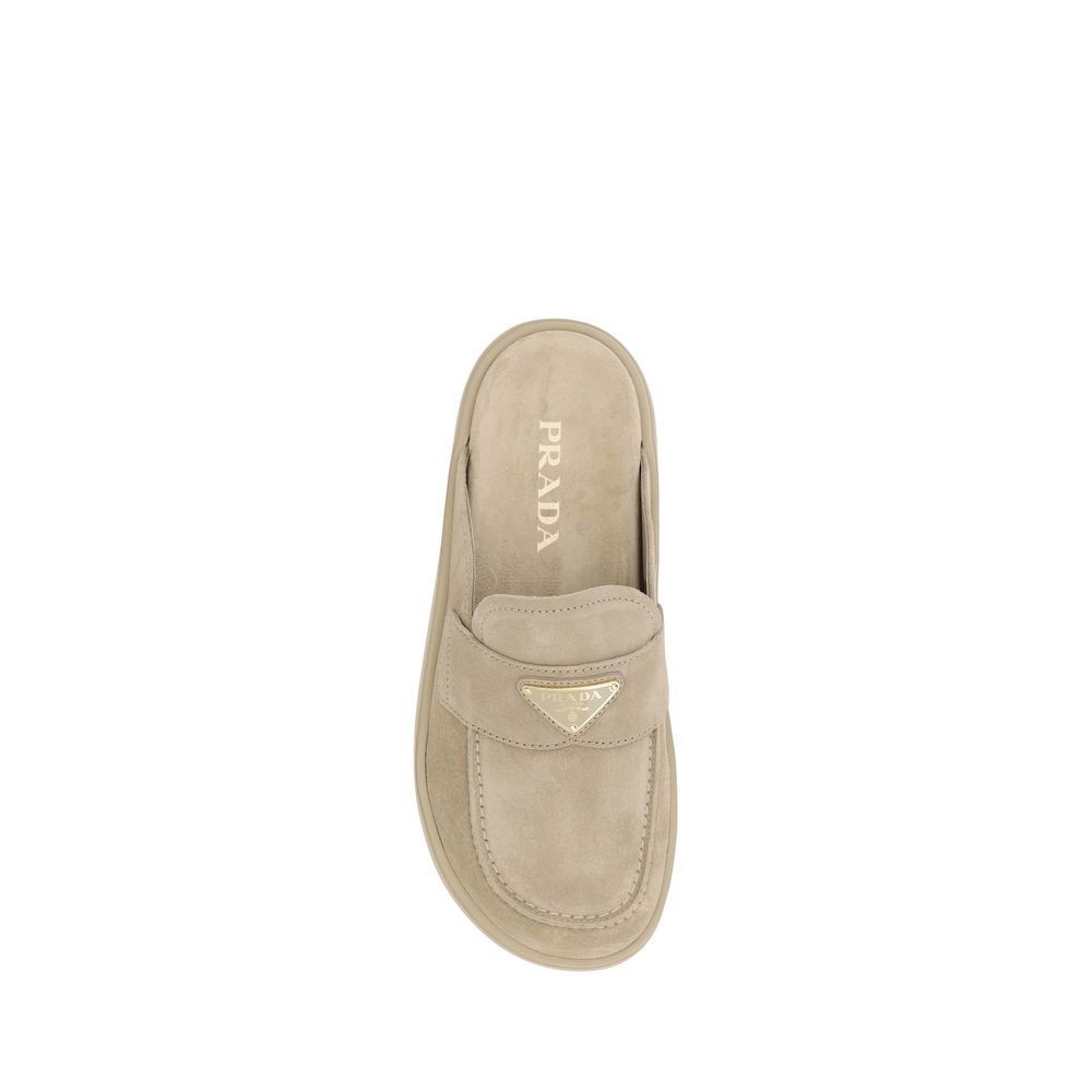 Mocasines de plataforma de goma beige