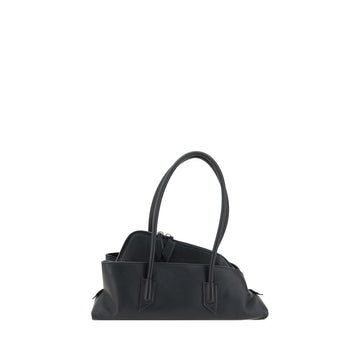 Bolso de hombro Bos Taurus de piel de becerro negra