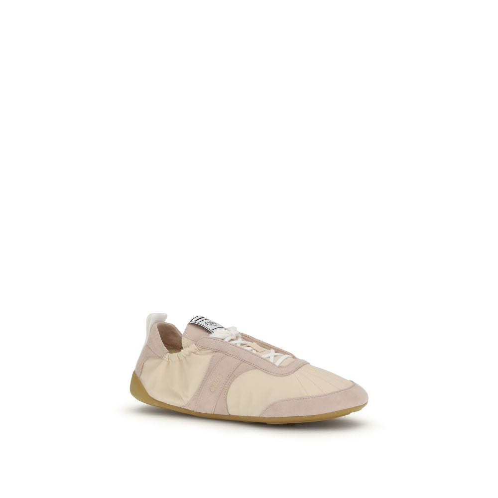 Zapatillas deportivas de nailon beige