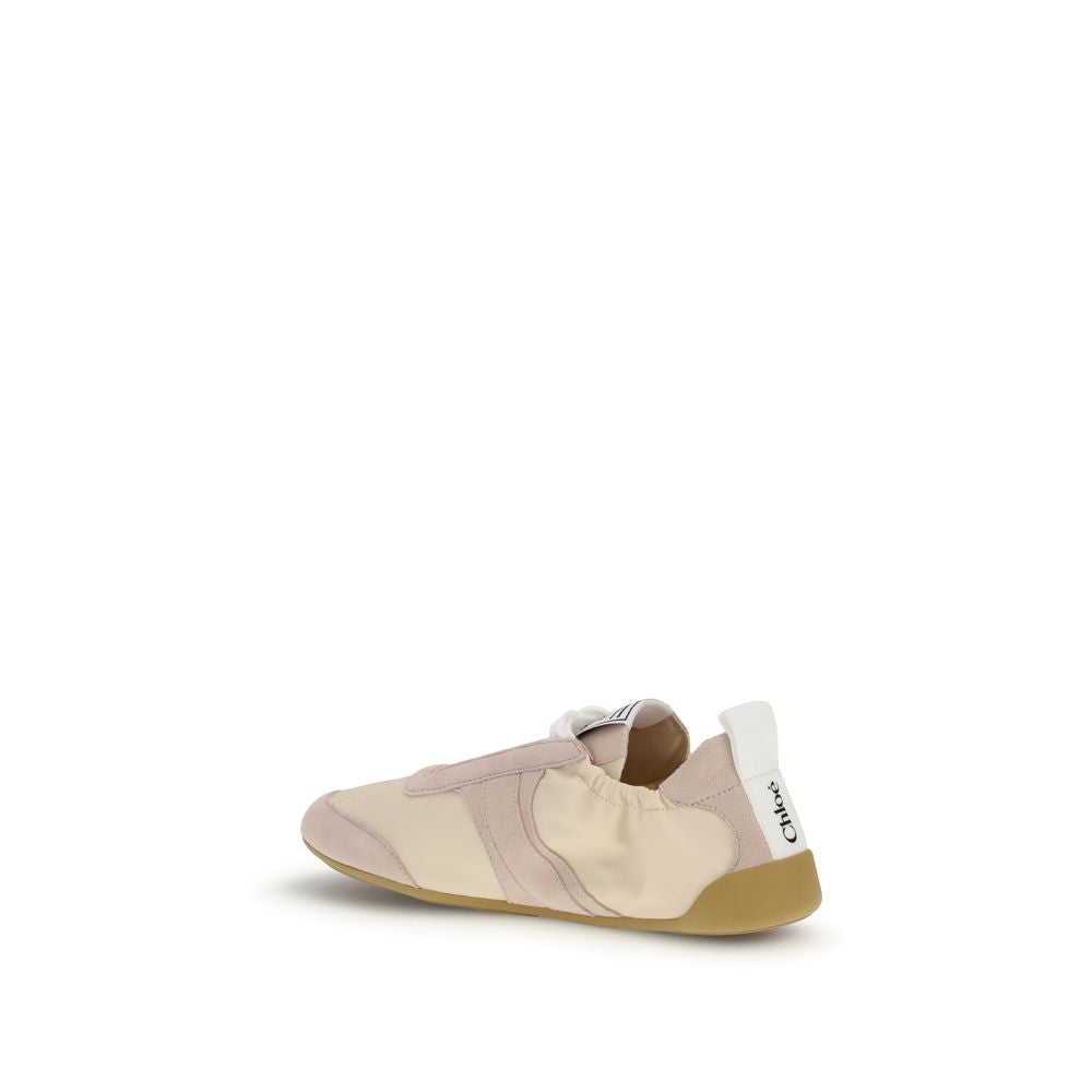Zapatillas deportivas de nailon beige