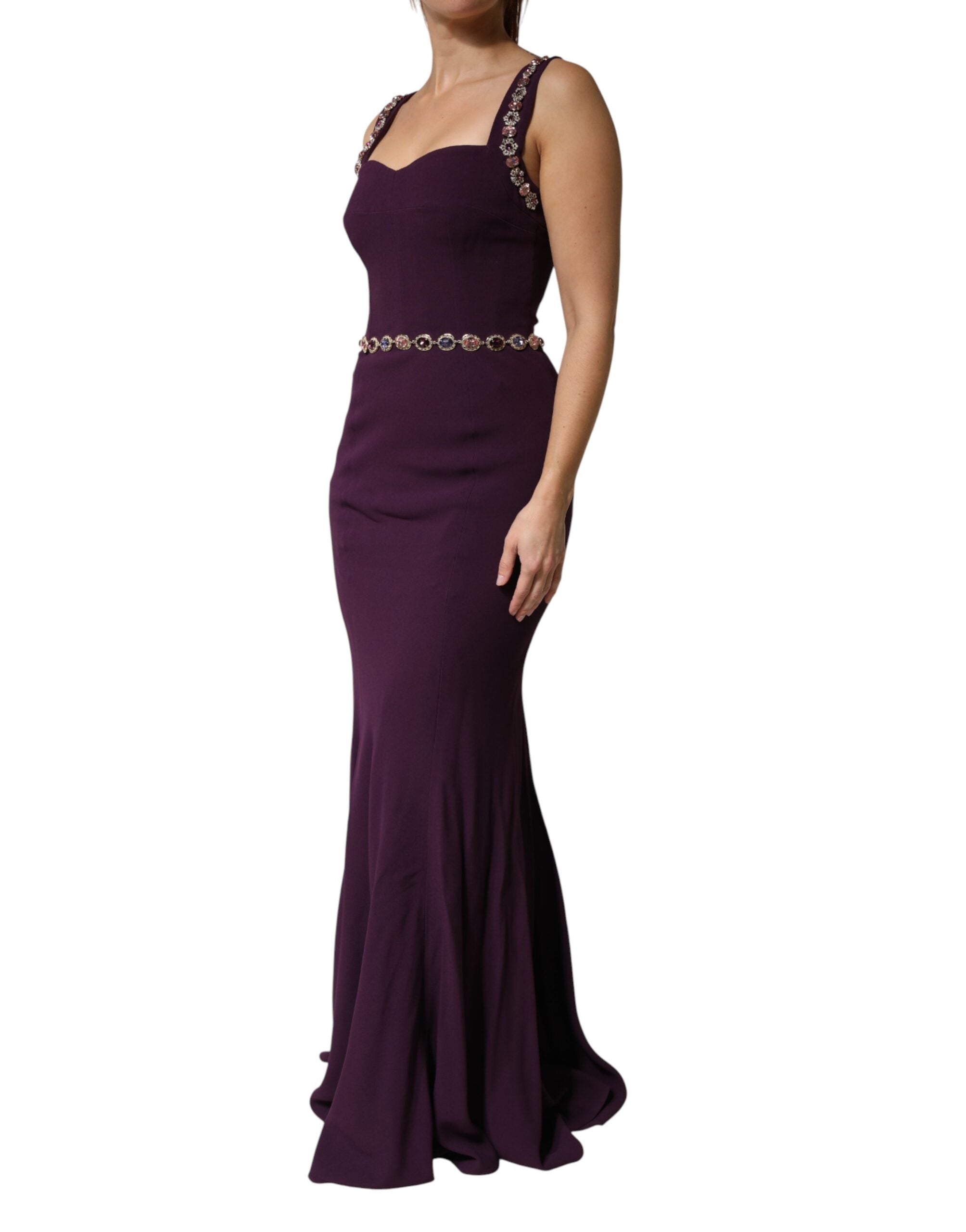 Violet Embellished Sheath Mermaid Gown Dress