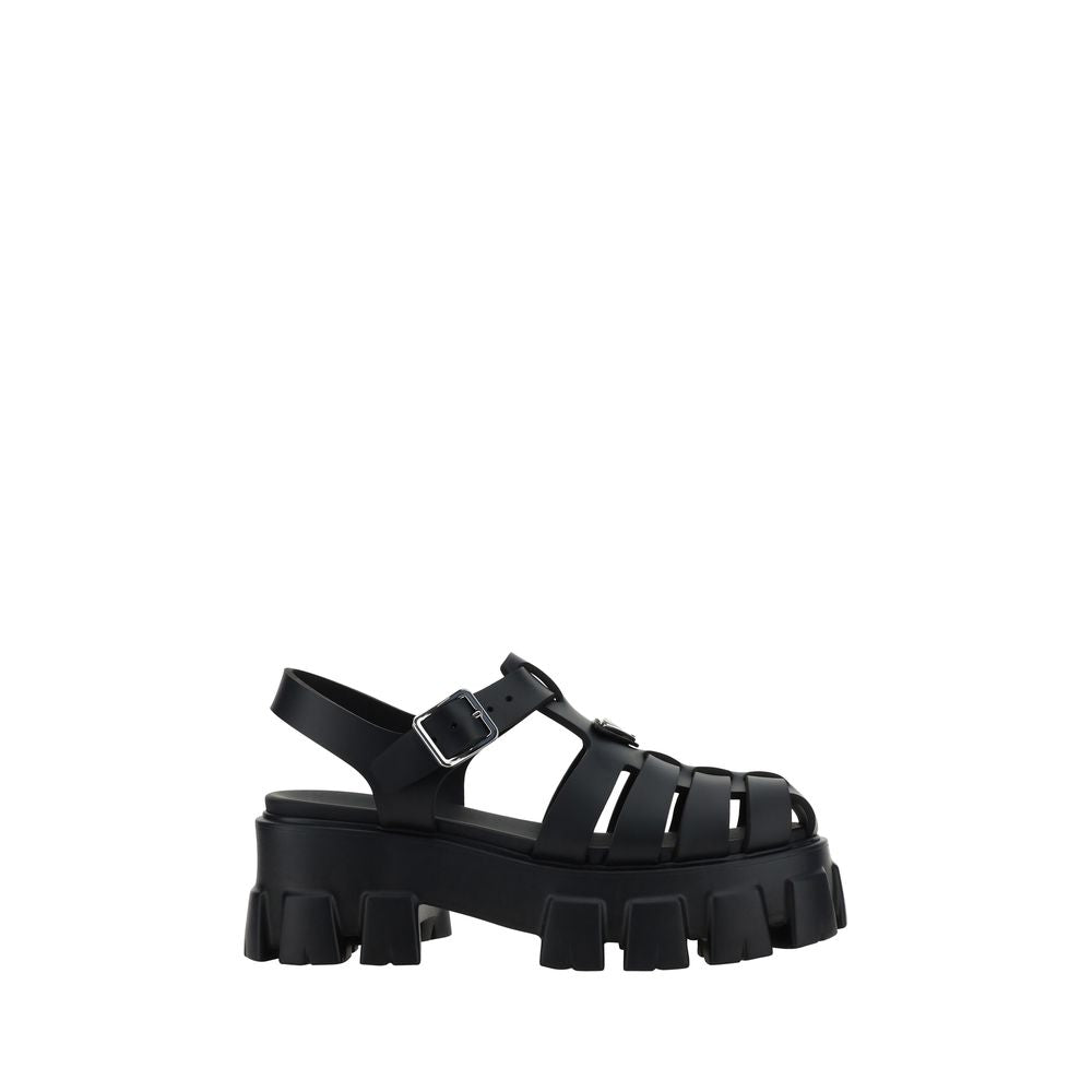 Sandalias de plataforma de acetato negro