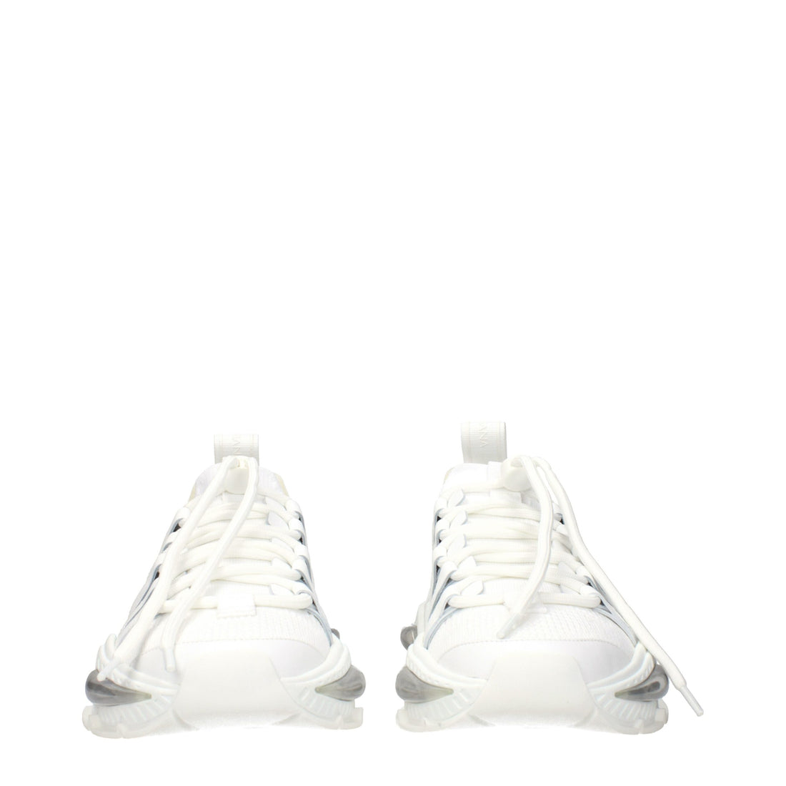 White Fabric Athletic Sneakers