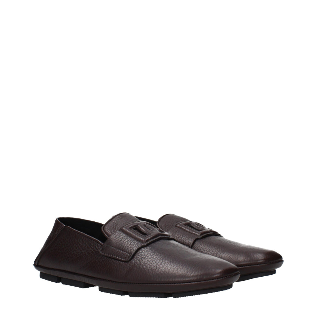 Brown Leather Slip-On Loafers