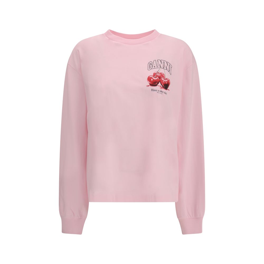 Camiseta de manga larga de algodón multicolor