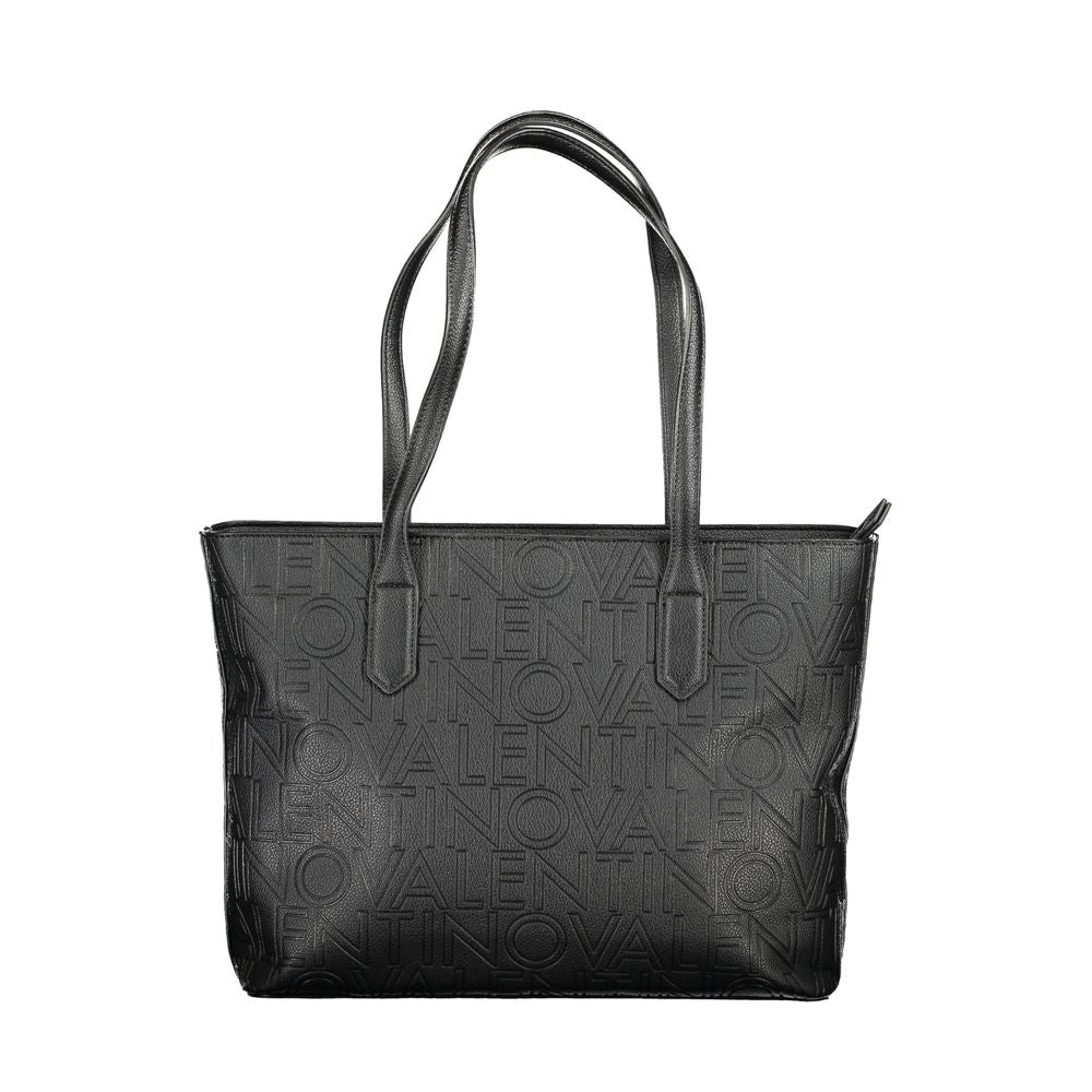 Bolso de hombro para mujer de poliuretano negro