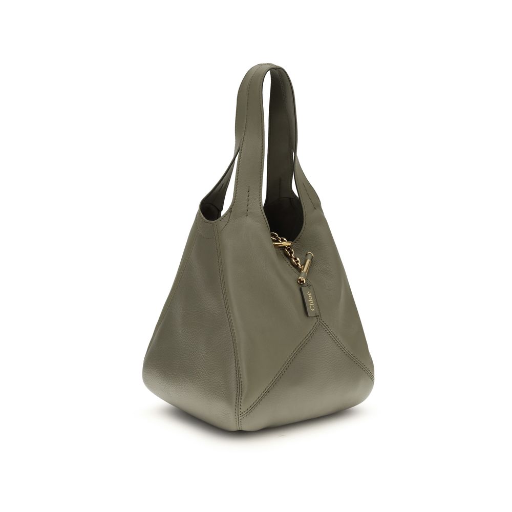 Bolso de hombro de piel de búfalo verde