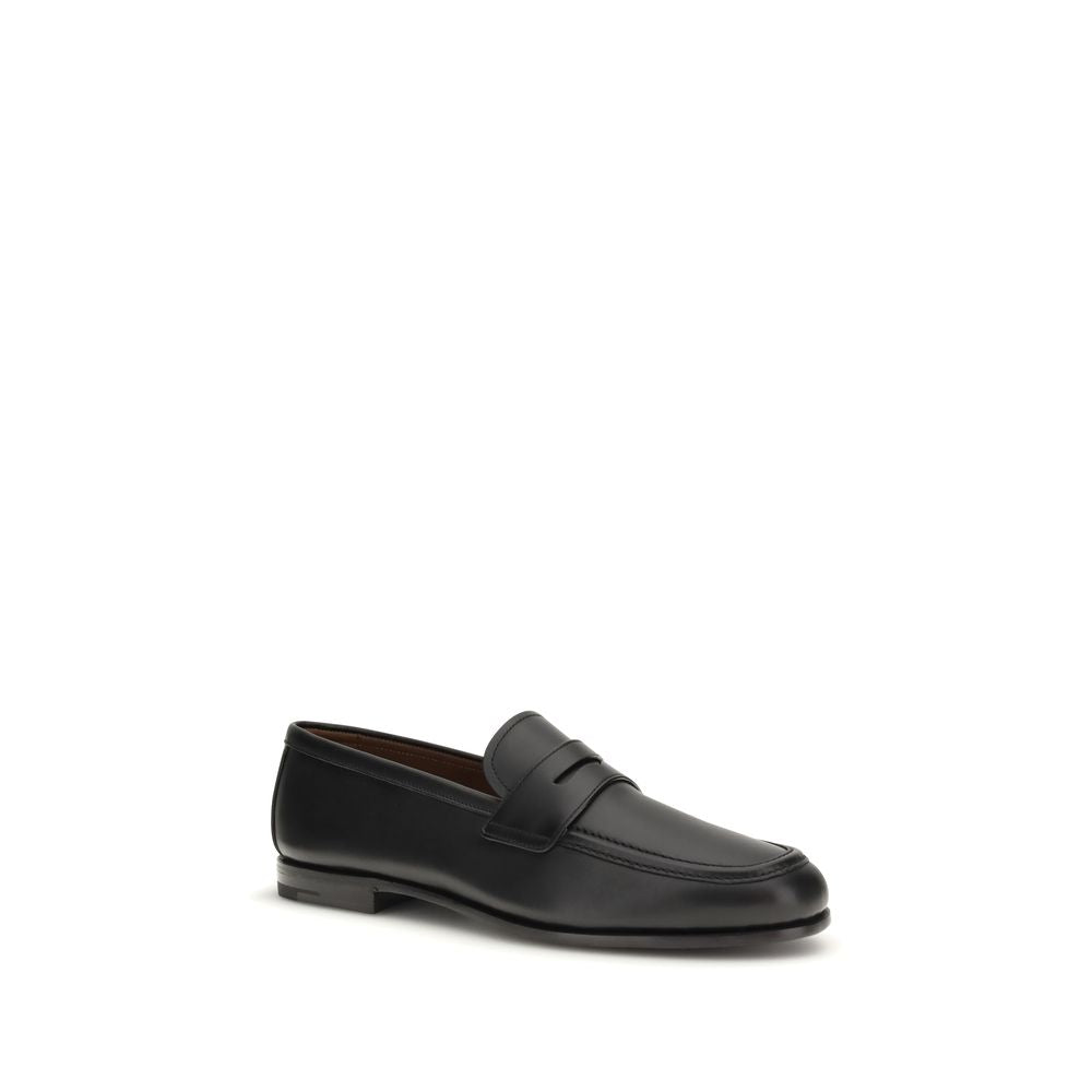 Church's Black Rother Calf Leather Men's Slip-On Loafers