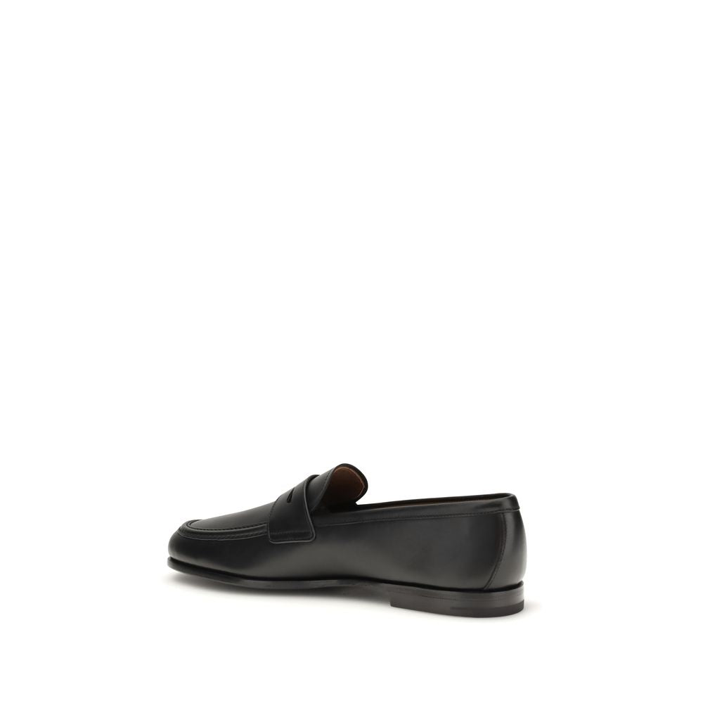 Church's Black Rother Calf Leather Men's Slip-On Loafers