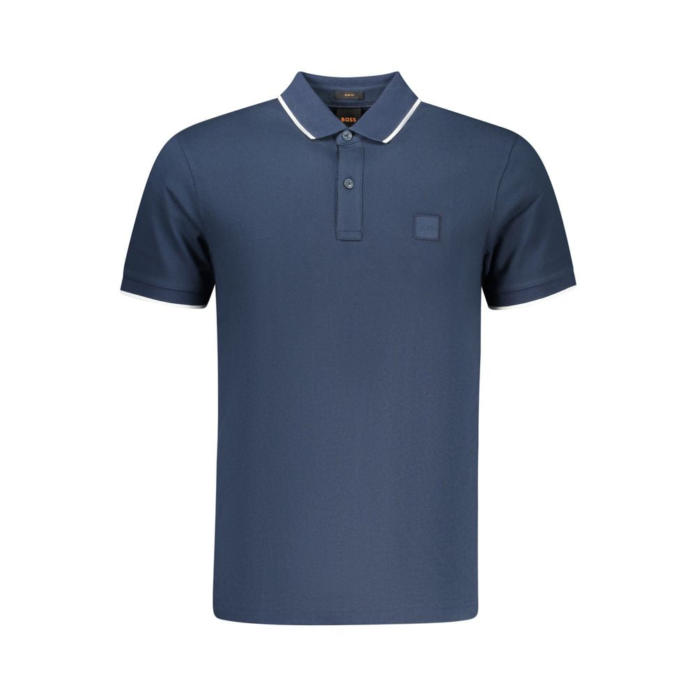 Polo de algodón azul