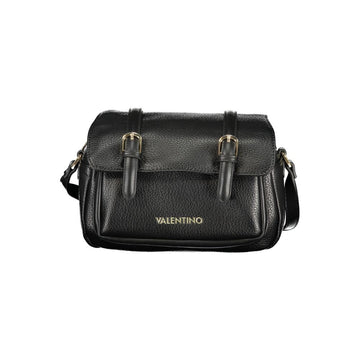 Black Polyurethane Women Shoulder Bag