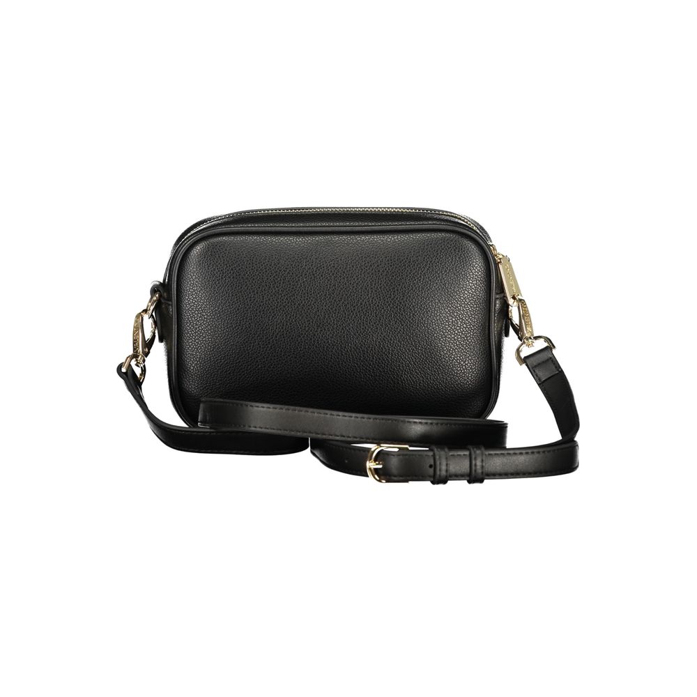 Black Polyurethane Women Handbag