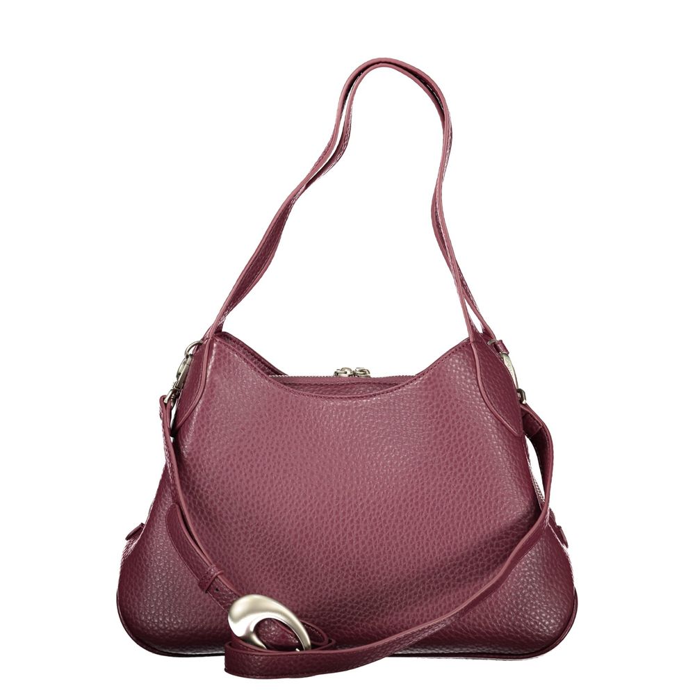 Rosso Polyurethane Women Handbag