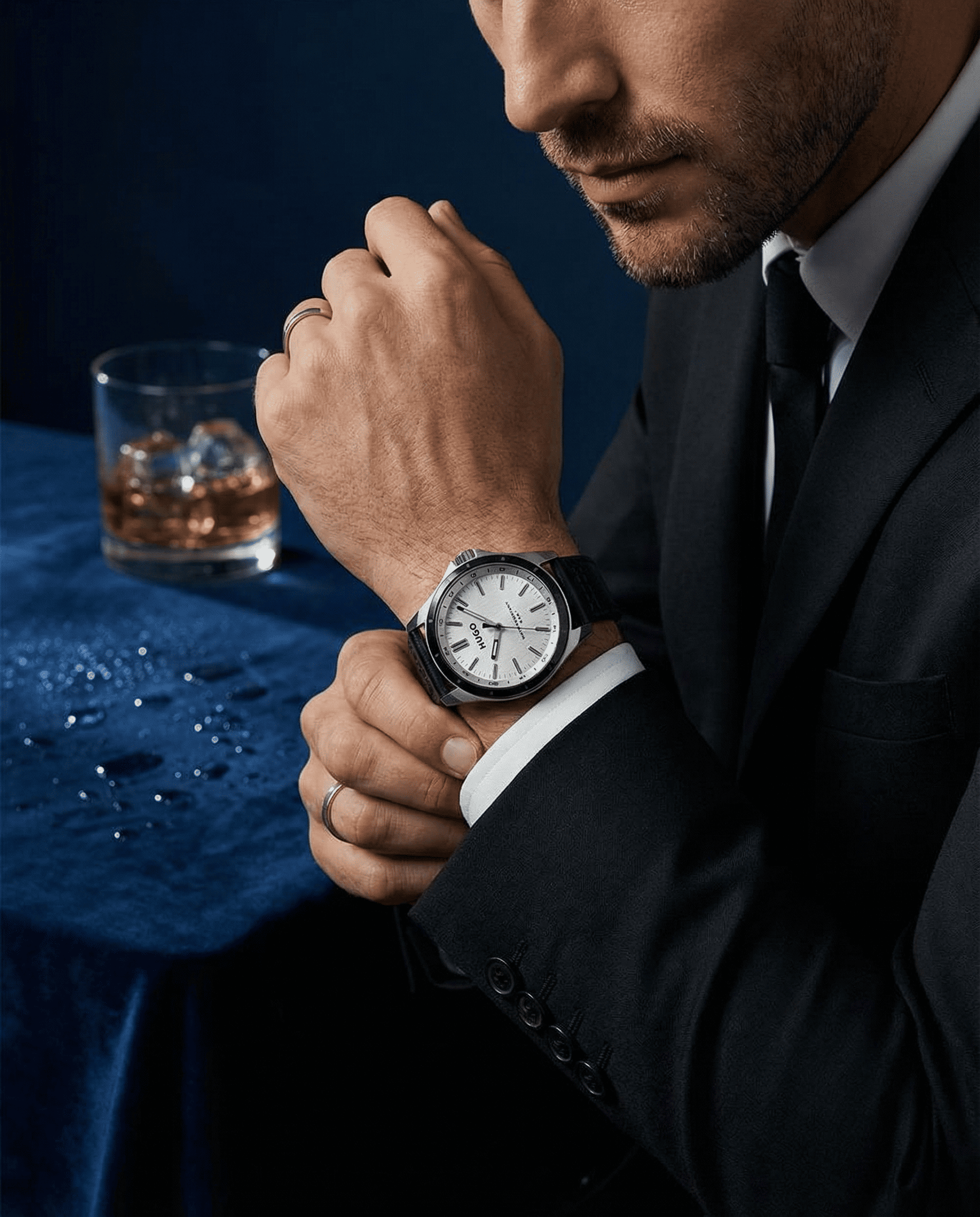 Hugo Boss - Black Leather Elite Dress Watch