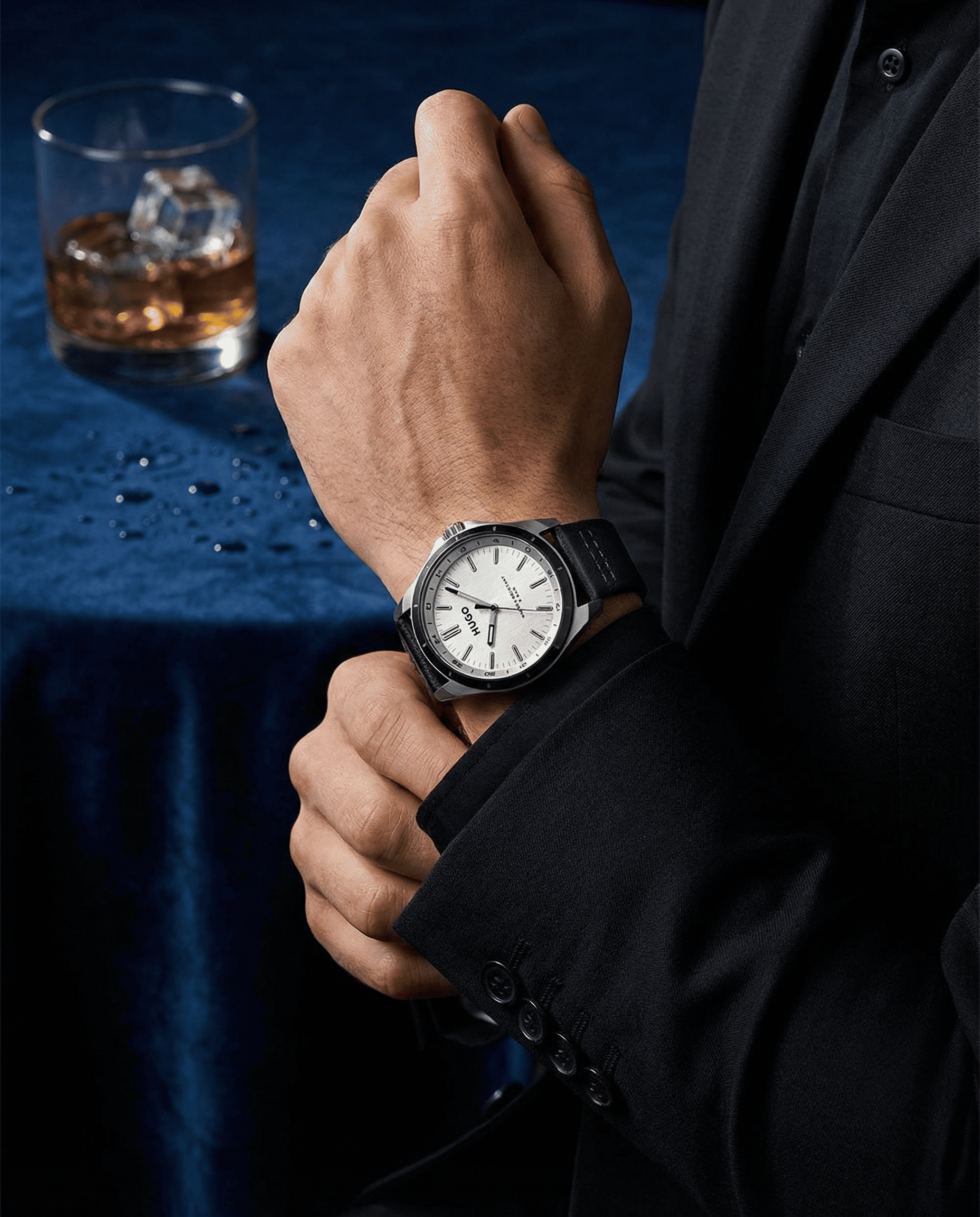 Hugo Boss - Black Leather Elite Dress Watch