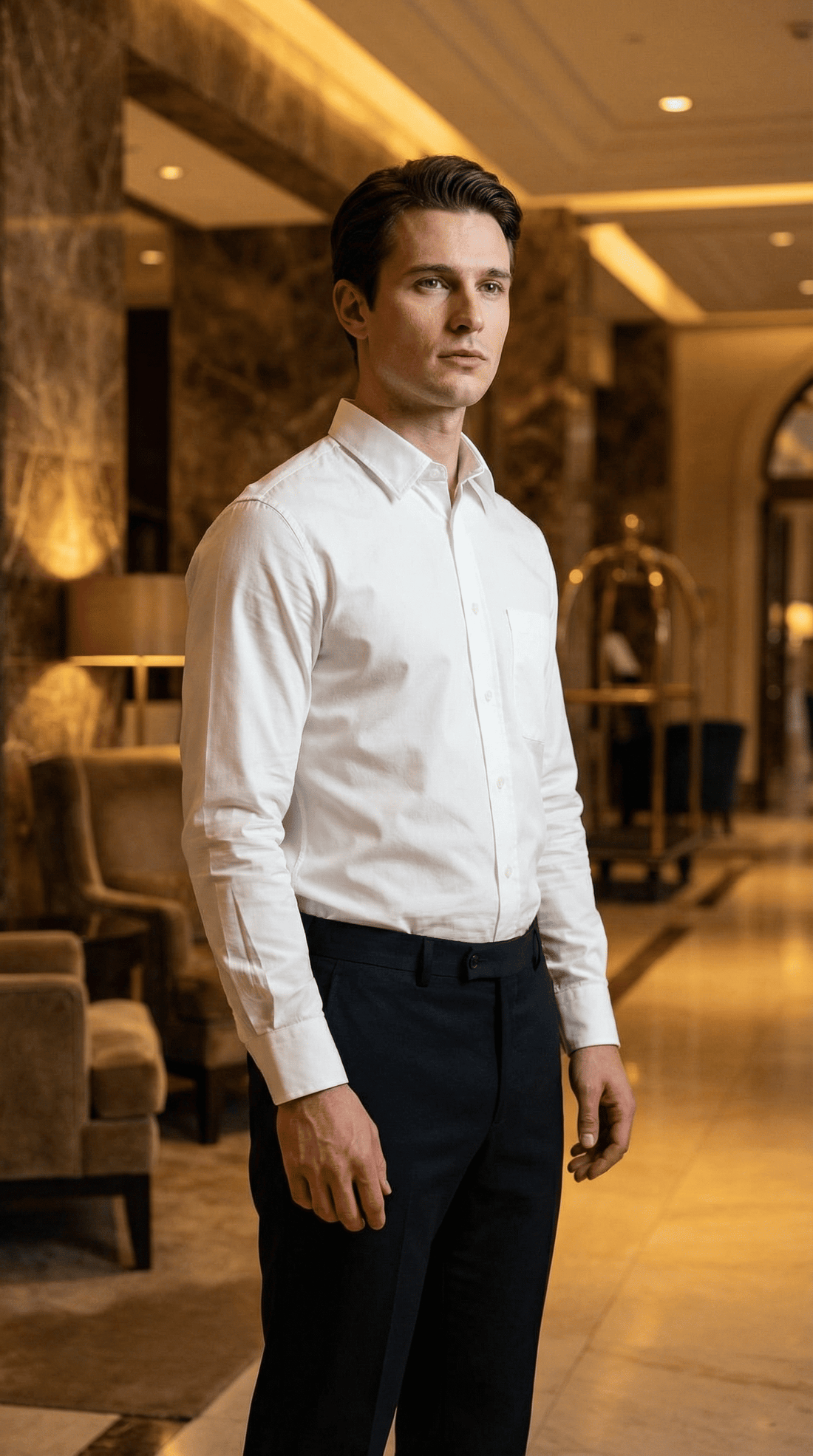 Calvin Klein - Slim Fit White Cotton Shirt