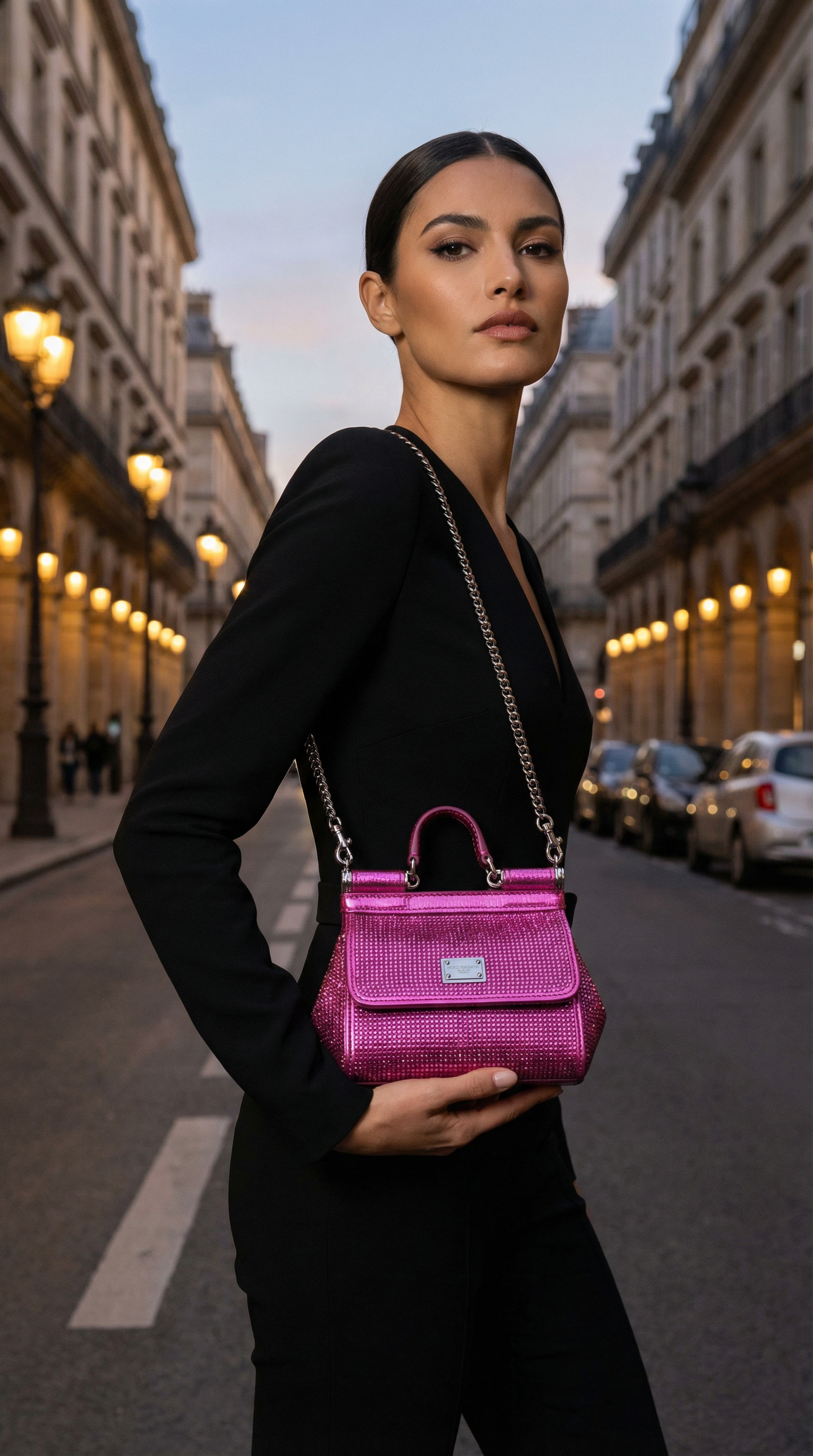 Pink Satin Shoulder Bag – Italian Elegance