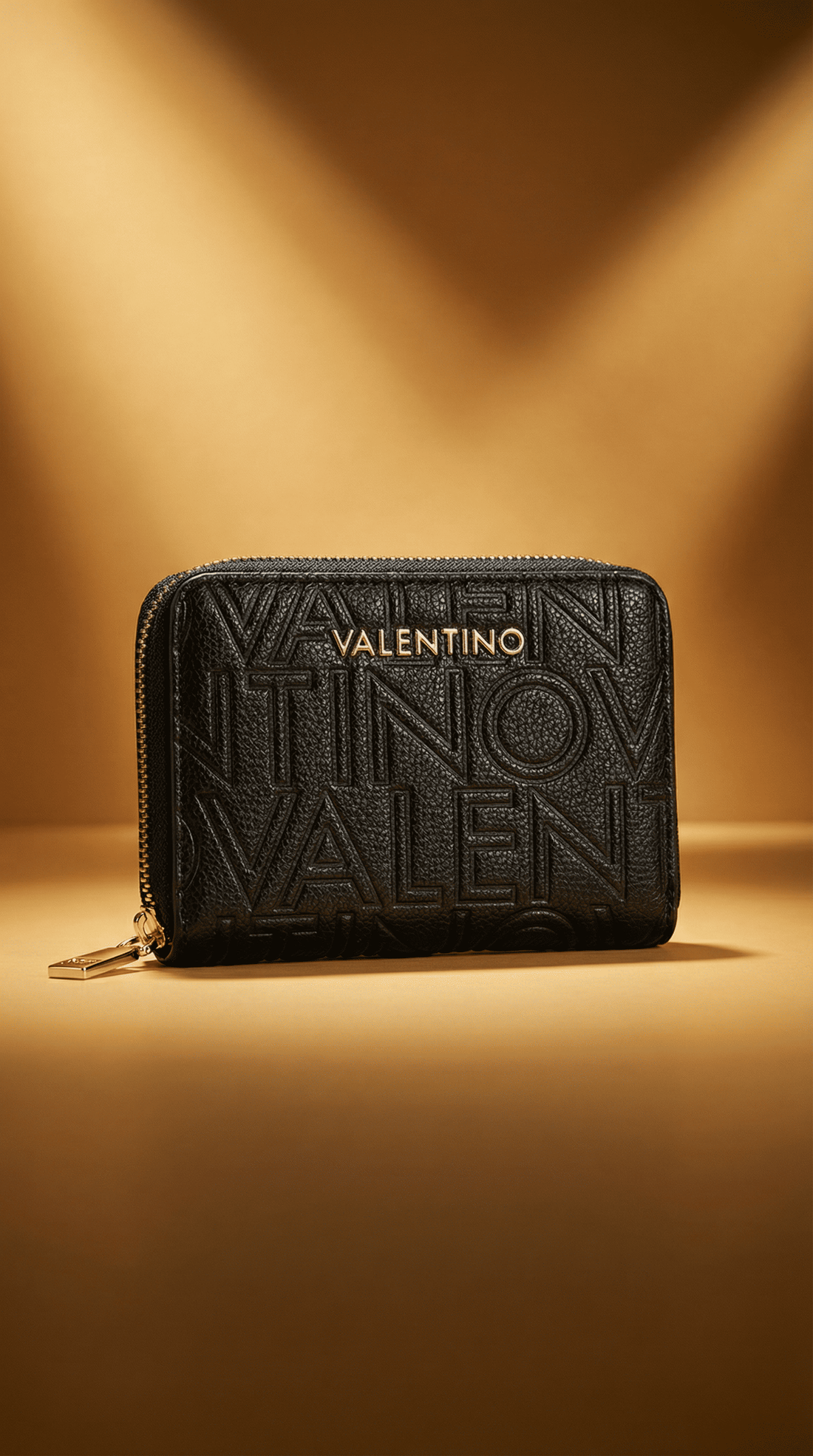 Mario Valentino - Black Signature Zip-Around Wallet