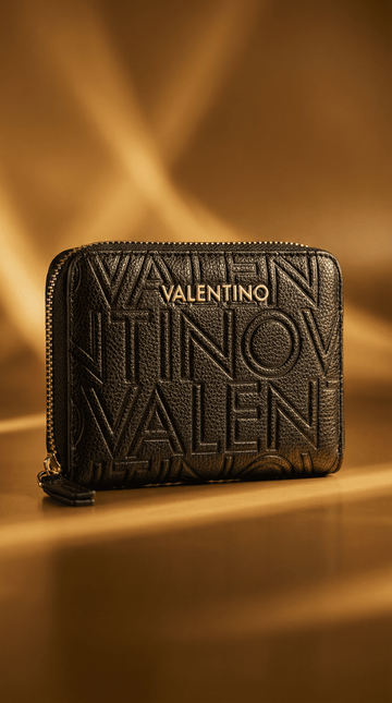 Mario Valentino - Black Signature Zip-Around Wallet