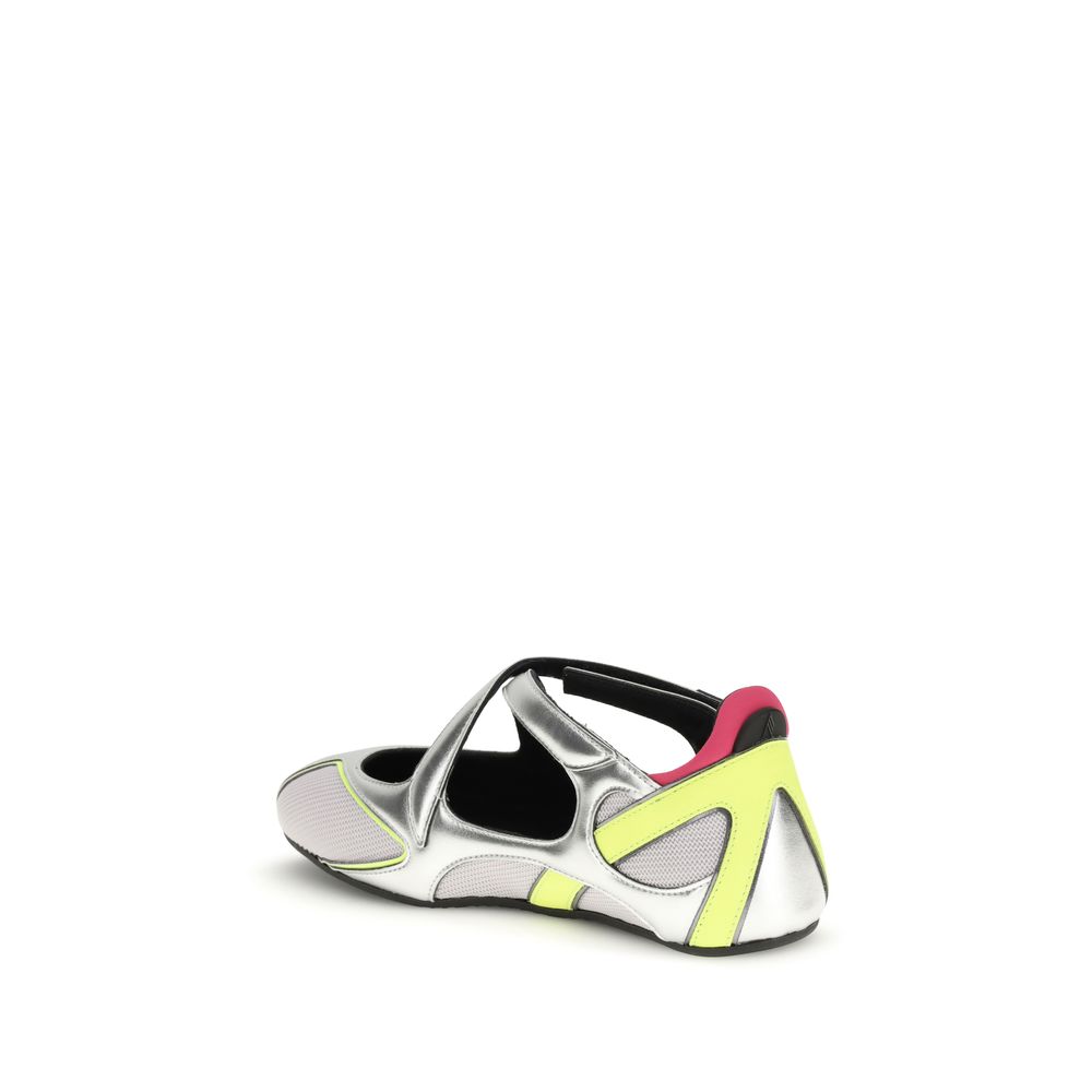 sporty ballet flats by The Attico side view