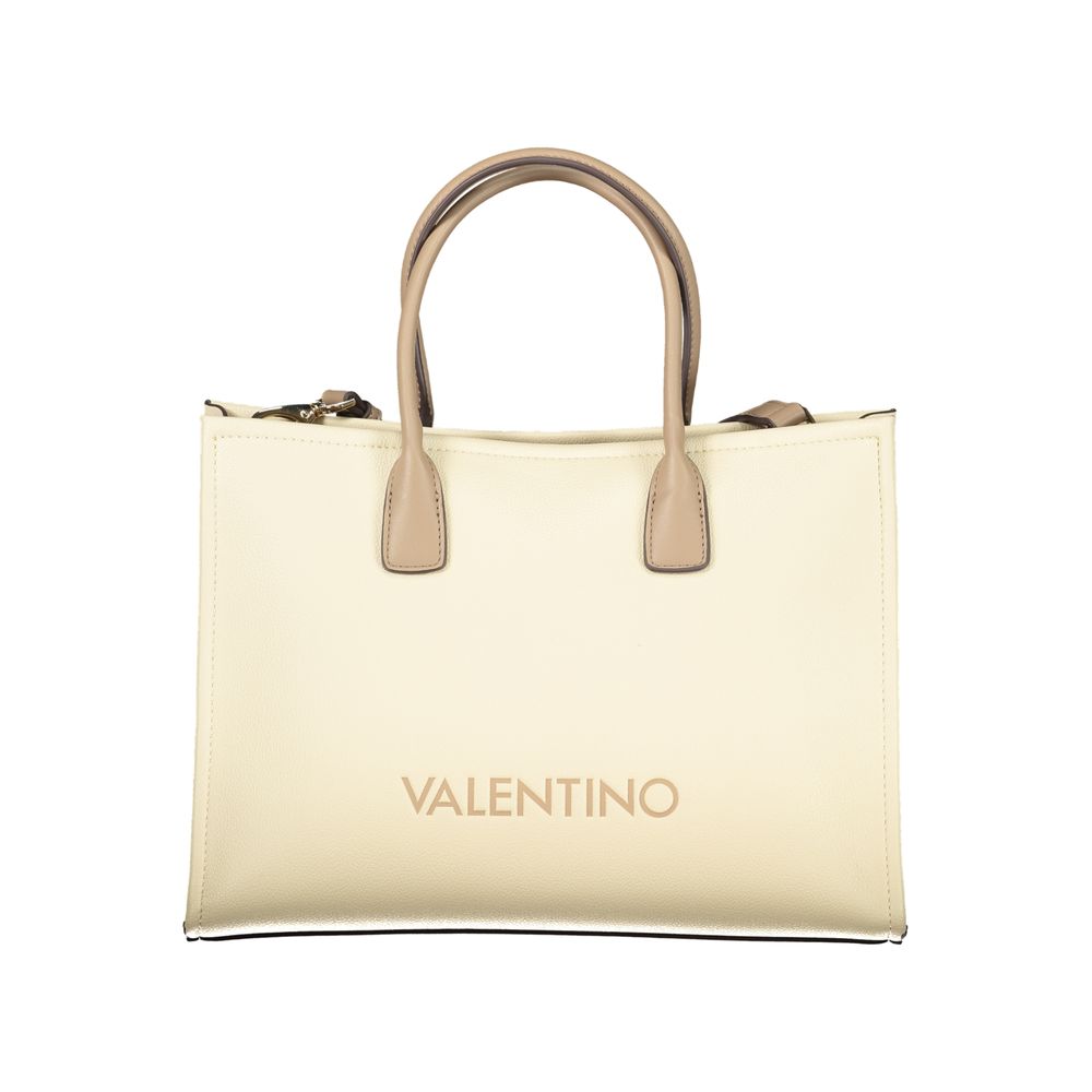 Beige polyethylene handbag for women