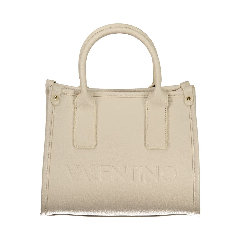 Beige polyurethane women handbag by KILAUE
