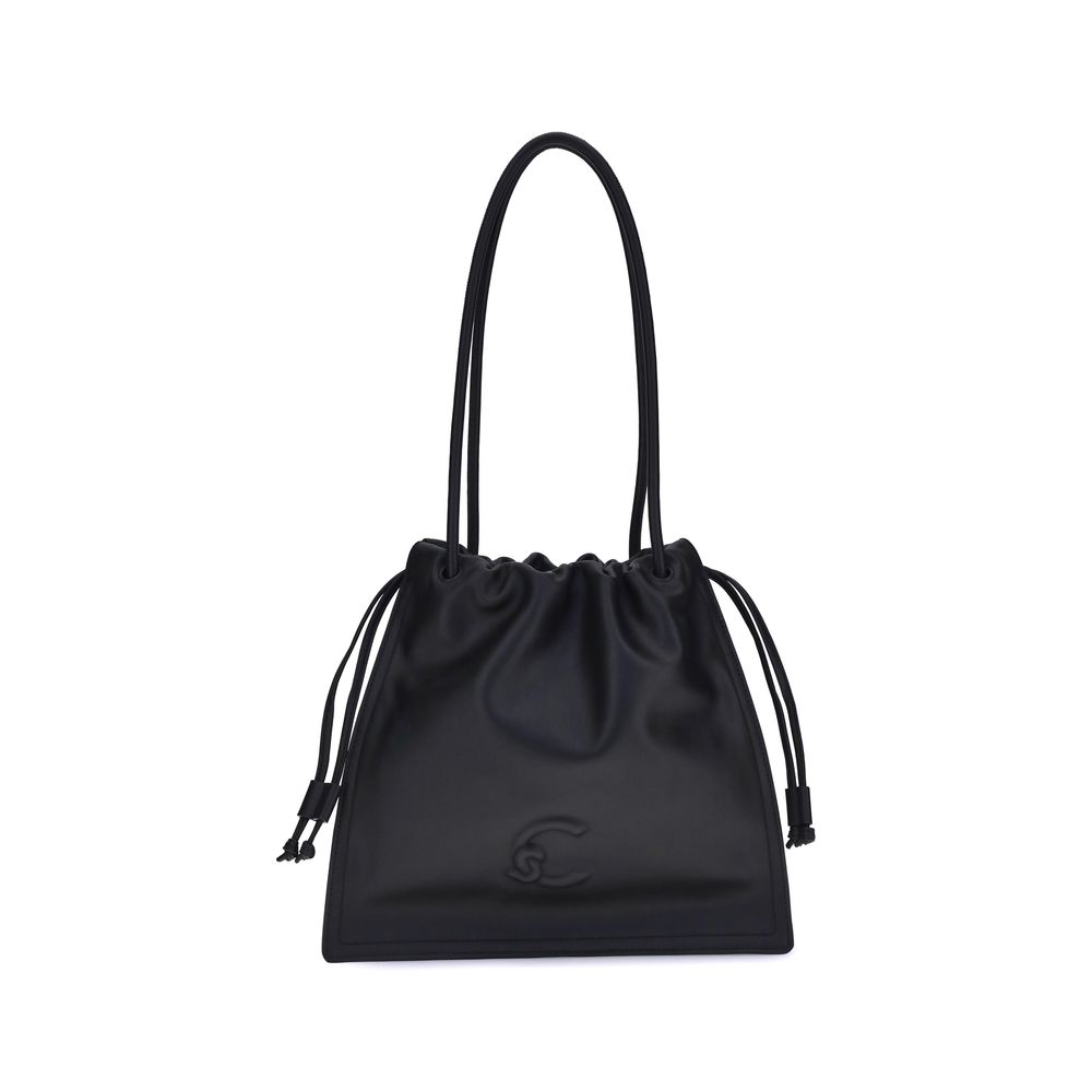 Black calf leather Bos Taurus handbag for women