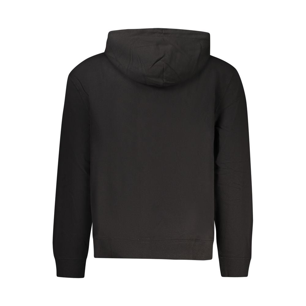 Black cotton men’s sweatshirt back view  