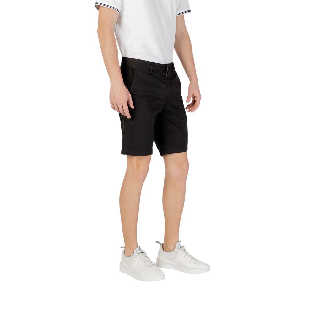 stretch cotton tailored shorts side view