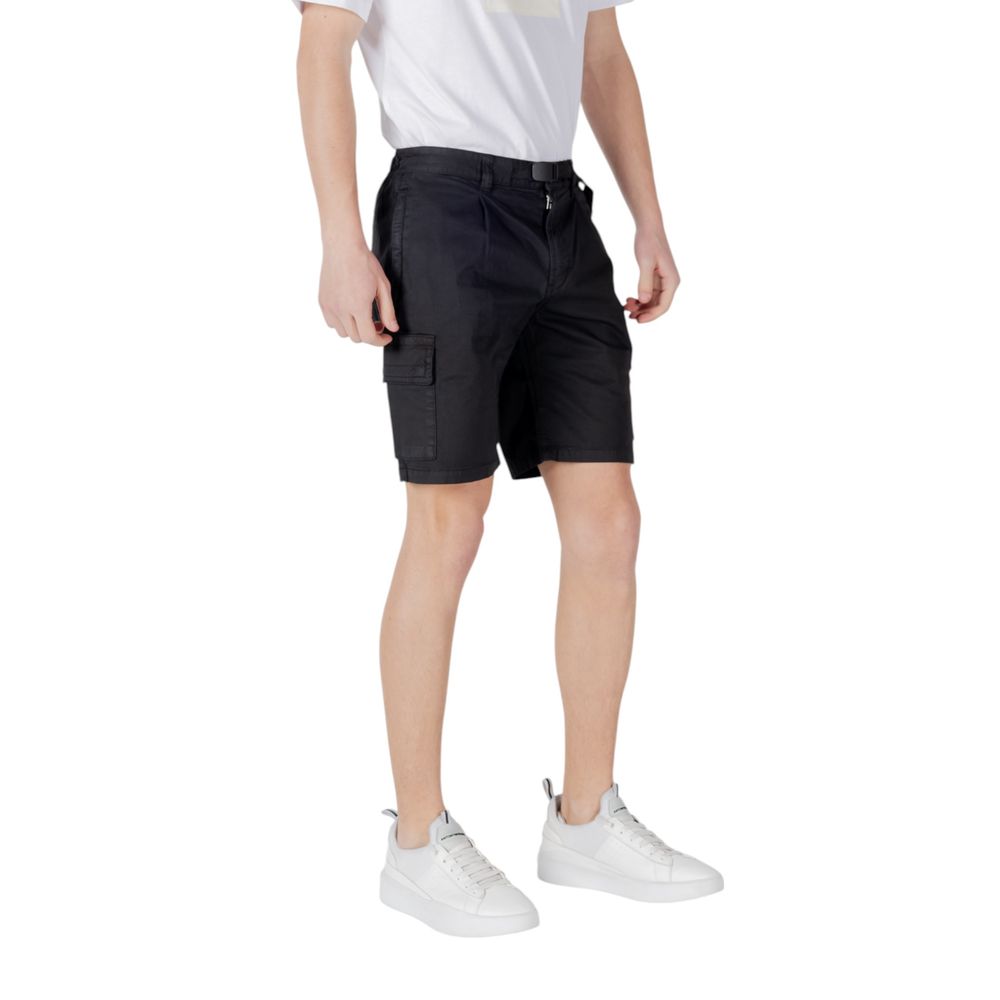 stretch cotton tailored shorts side view