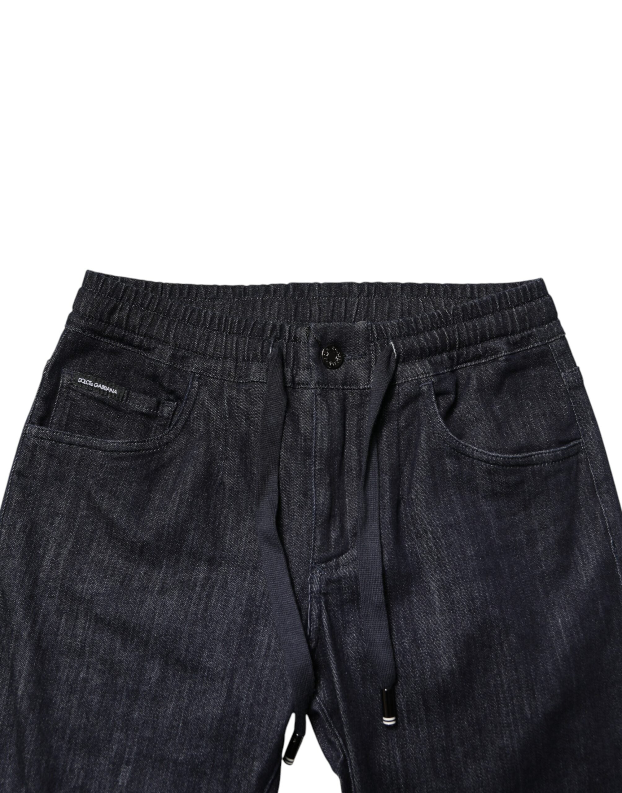 Black cotton stretch skinny denim men’s jeans