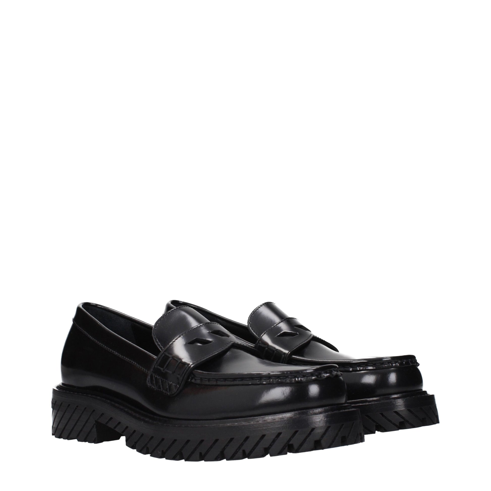 black‑leather‑slip‑on‑loafer‑side‑view
