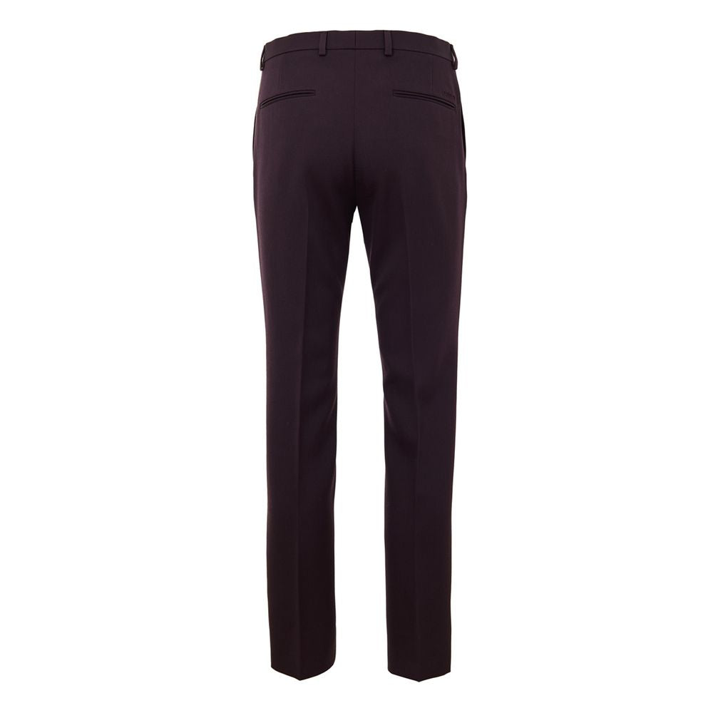 Bordeaux wool dress pants for women