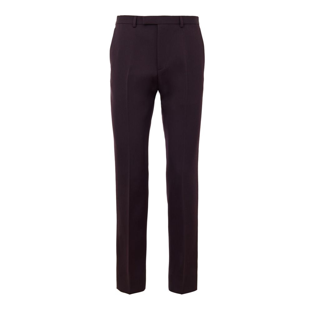 Bordeaux wool dress pants for women